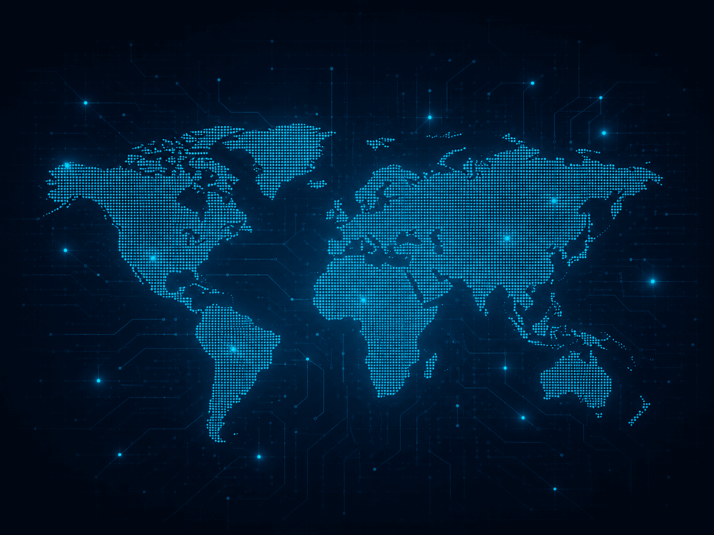 Global collaboration map graphic