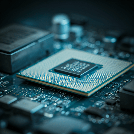 close up of microprocessors